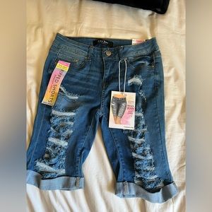 Wax jeans Bermuda